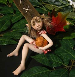 Ooak Baby Fairie Pixie Misha and the Acorn - Gallery
